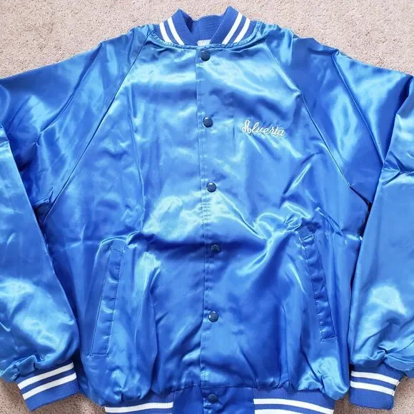 Vintage 90s Wyoming Elk Club 1990 Size S-M Mens Lightweight Royal Blue Jacket - Picture 5 of 9